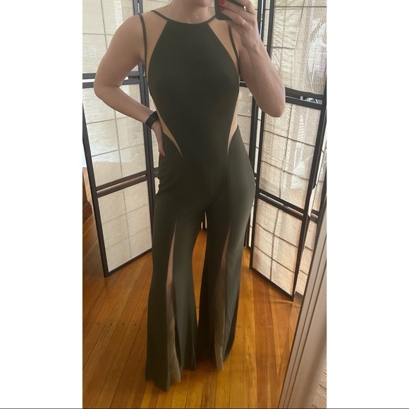 Jovani Jumpsuit Olive Color - Picture 3 of 7